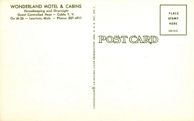 Wonderland Motel & Cabins - Vintage Postcard (newer photo)